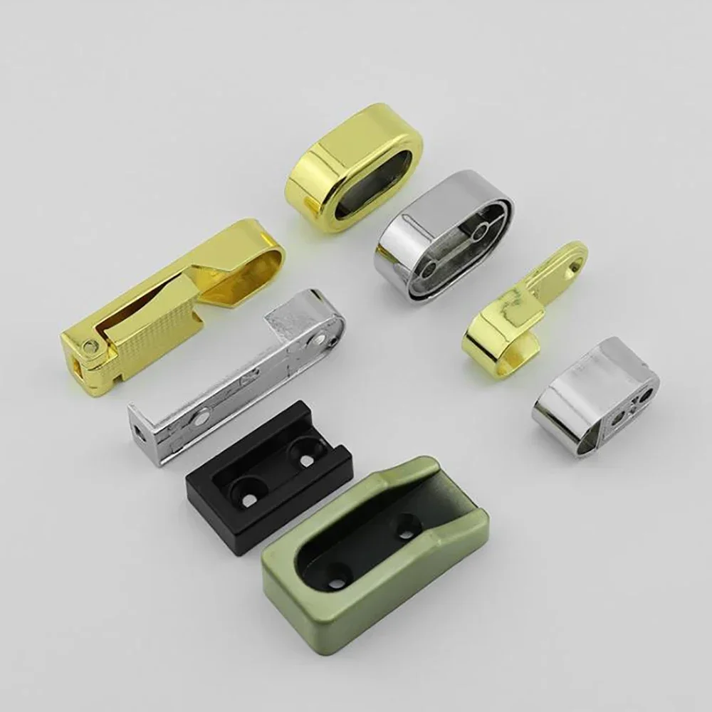 2 pcs chrome flange clothes tube bracket thickened hidden seat solid clothes pole clothes through seat hardware