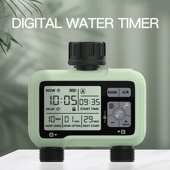 Super Timing System 2-Outlet Water Timer Precisely Watering Up Outdoor Automatic Irrigation Fully Adjustable Program 1