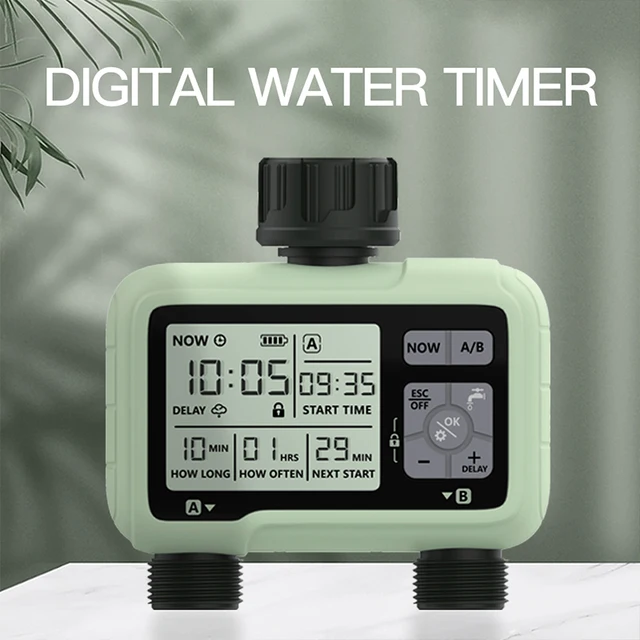 Super Timing System 2-Outlet Water Timer Precisely Watering Up Outdoor Automatic Irrigation Fully Adjustable Program 1
