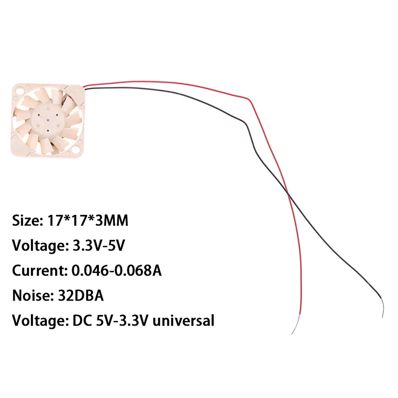 

1piece, Brand new 1703 1.7cm 5V cooling fan UF3H3-700 2wires Ultra-thin Micro fan