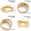 DIEZI 4 Style Punk Irregular Chunky Metal Wide Cuff Bangles Hip Hop Gold Silver Color Geometric Bangles Women Men Bracelet Set 6