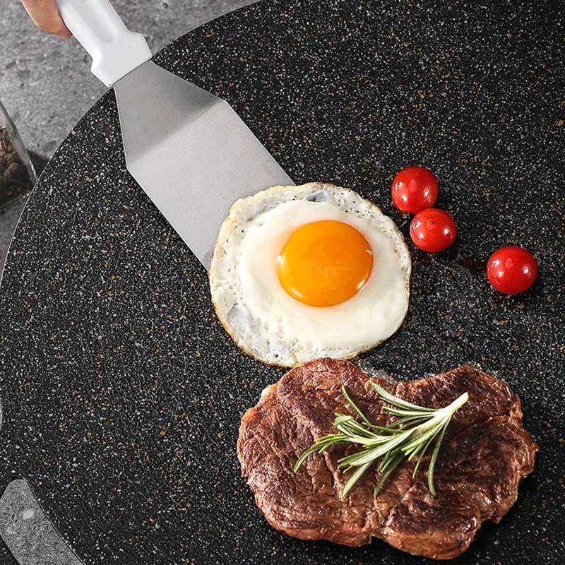 Kitchen Utensils Stainless Steel Cooking Spatula 1pc Deep Fried Plate Grill Pancake Steak Spatula Pizza Cake Transfer Spatula