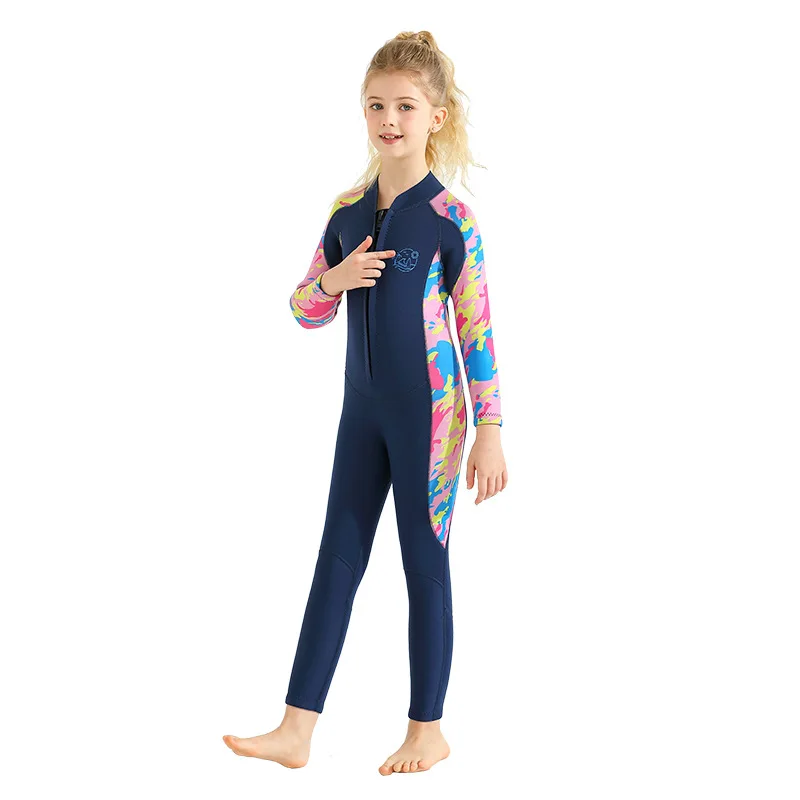 2.5MM Neoprene Children's Wetsuit Long Sleeve One Piece  Diving Suit  Printing Boys And Girls Cold Proof Warm Jellyfish Surfsuit 10000pcs 25x15mm gold hologram genuine original security seal tamper evident removal proof serial number laser printing sticker
