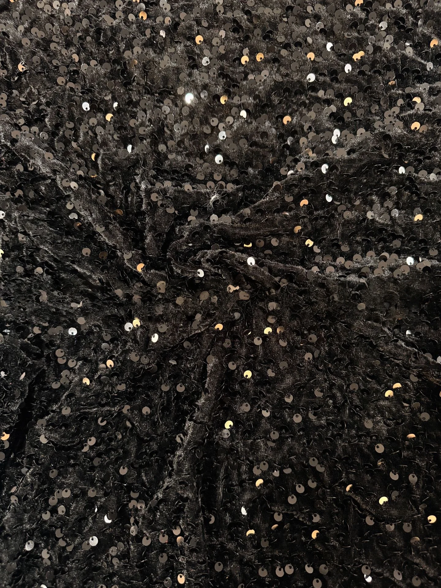 Vibrant Multicolor Sequined Embroidered Velvet Fabric