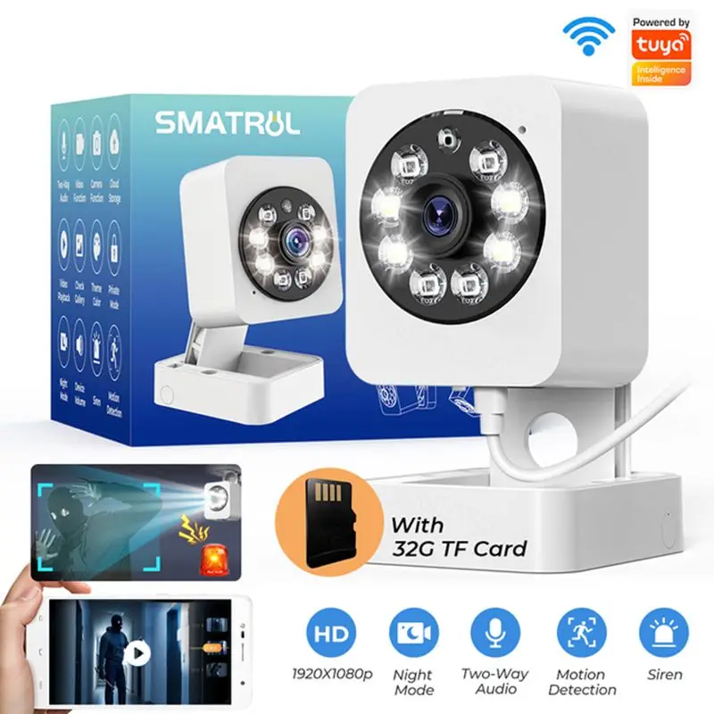 

Guudgo 1080p PIR Motion Detection Smart Indoor Home Security Camera Wifi CCTV Monitor Camera