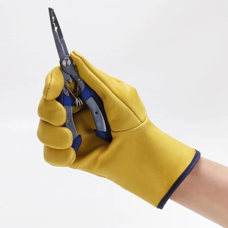 Work Gloves Sheepskin Leather Workers Work Welding Safety Protection Garden Sports Motorcycle Driver Wear-resistant Gloves 3