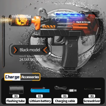 Children High Pressure Electric Water Gun Toys Summer Outdoor Beach Pool Garden Fight Games Kids Automatic Bursts Watergun Gifts