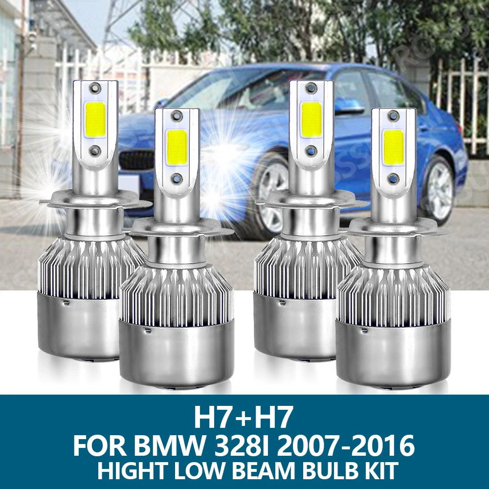 

KINGSOFE 4Pcs H7 LED Headlight Car Bulb 8000LM 6000K COB Chip 72W For BMW 328i 2007 2008 2009 2010 2011 2012 2013 2014 2015 2016