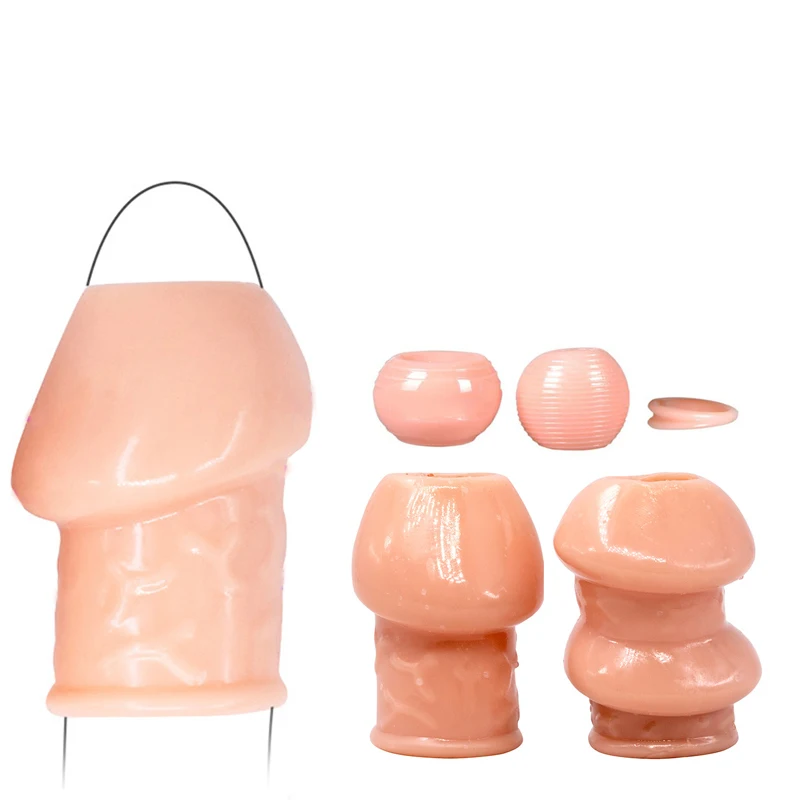 Penis Rings Delay Ejaculation Penis Trainer High Elasticity Time Lasting Foreskin Correction for Men Cock Rings Adult Sex Toys