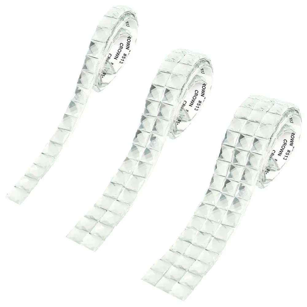 Home Decoration DIY Self-Adhesive Handmade Craft Mosaic Tiles Diamond Glass Wall Sticker Mirror Wall Stickers Mini Square Glass