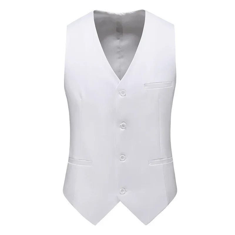 Mens Fashionable Slim-fit Smooths Silhouette Vest Candy Colors V-neck Workwear Top Foreign Trade Cross-border Vest