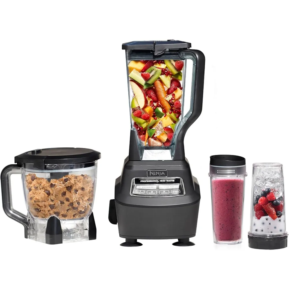 Mega Kitchen System, 1500W, 4 Functions for Smoothies, Processing, Dough, Drinks & More, with 72 Blender Pitcher