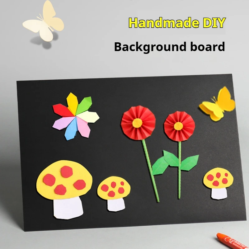 Premium Blank Black Cardstock for DIY Craft and Hand Drawing Projects