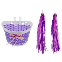 Kids Basket Handlebar Plastic Scooter Streamer Tassel Waterproof Bicycle Braided Decoration Durable High Quality New
