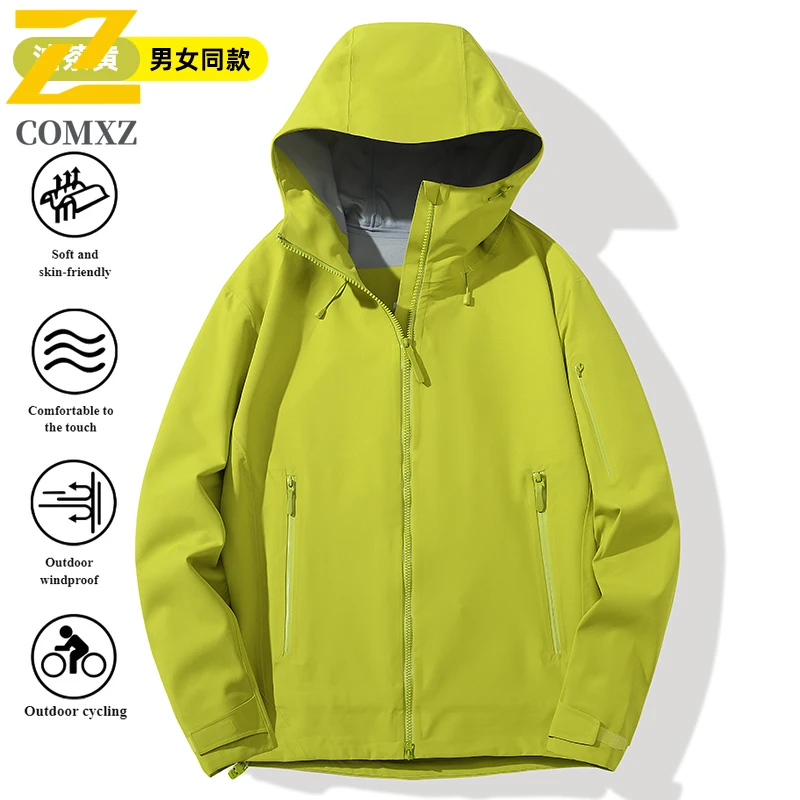 EiAO Windbreaker Couple's Colorblock  Waterproof Windproof Breathable Outdoor multifunctional Jacket for Hiking Camping Fishing