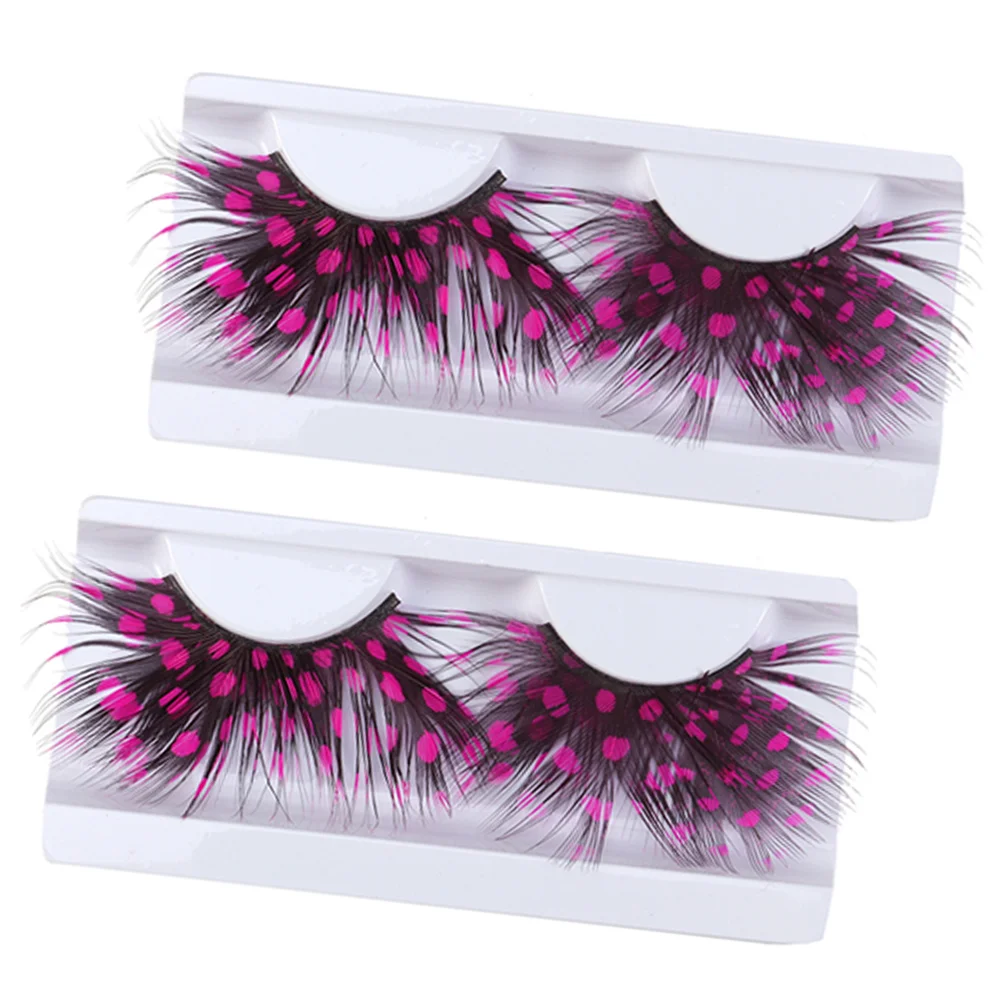 

2 Pairs Luxury False Eyelashes Miss Dreses Girl Outfit Reusable Extensional