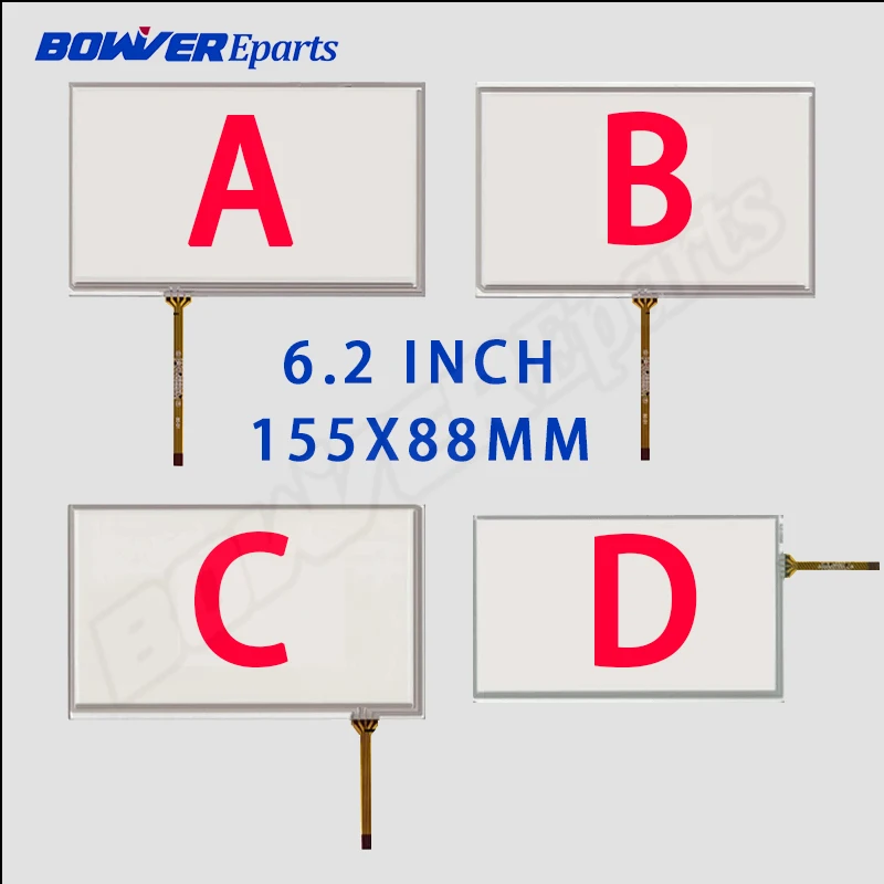 Tela Lcd para Navegação Gps Painel de Toque com 60pin 800x480 155x88 mm 62 Polegadas Hsd062idw1-a00 A02 Hsd0621dw1 Cla062la11cw - Imagem 3