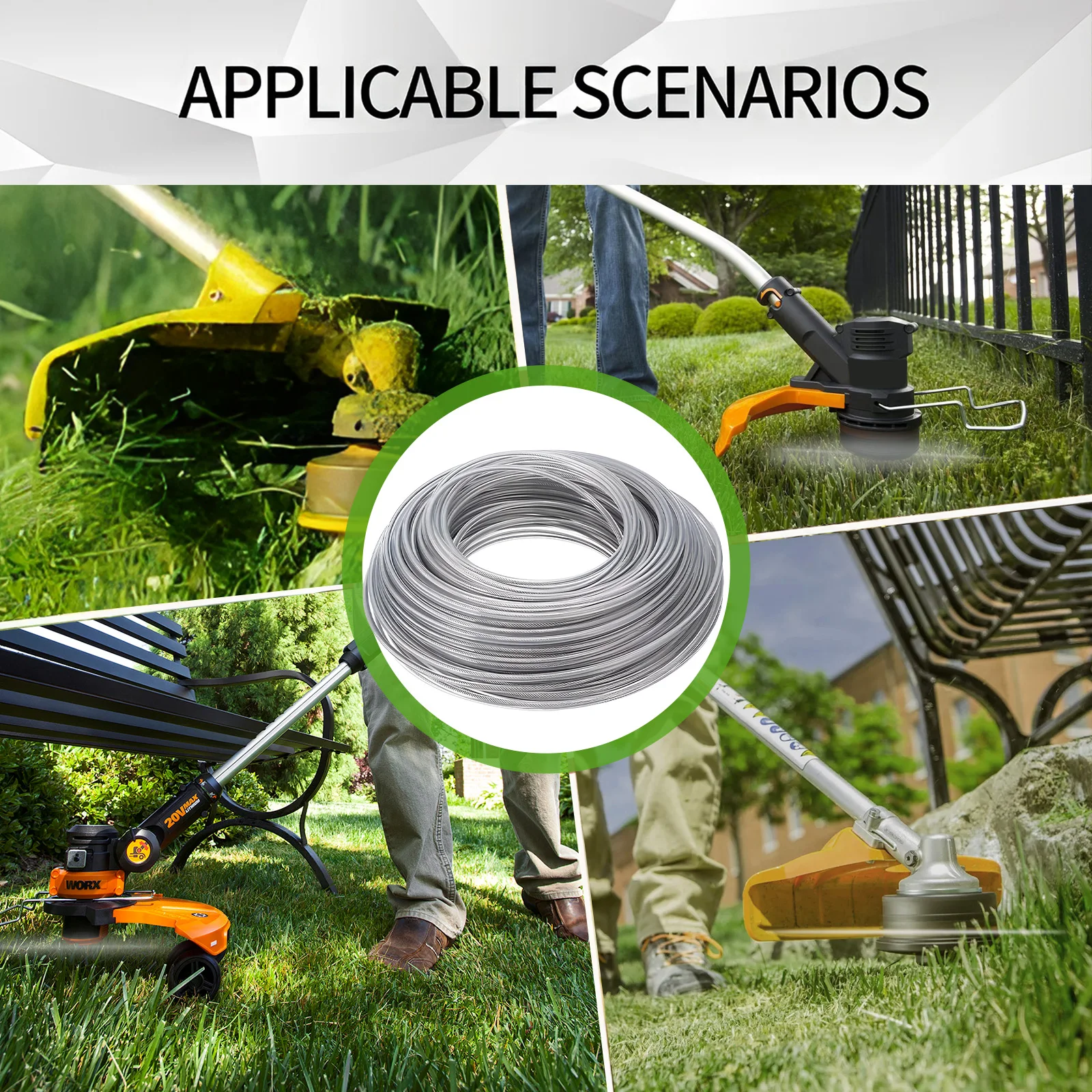 Brushcutter Trimmer Rope 3mm Steel Wire Nylon Line COSY Wear-resistant Sharp Replacement Garden Tool Accessory