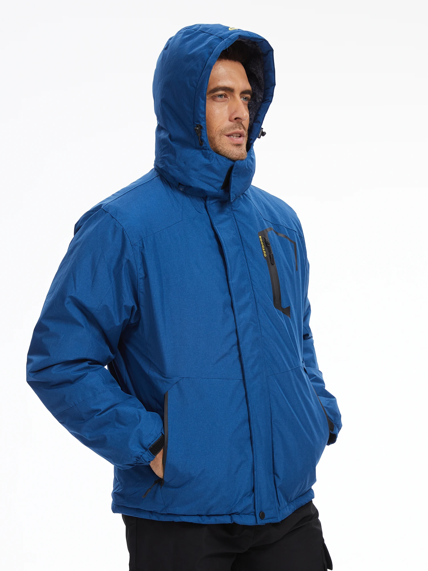 Wasserdichte Ski-Snowboard-Jacke für Herren, Winter, winddicht, Schnee, dicke Jacke, Mantel mit Innenbrusttaschen für Outdoor-Camping-Ski – Detail 39