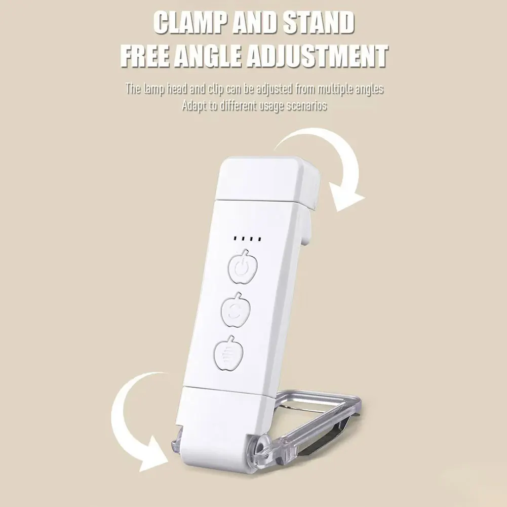 USB Rechargeable Portable Clip-on LED Reading Light Reading Lamp Eye Care Book Lamp