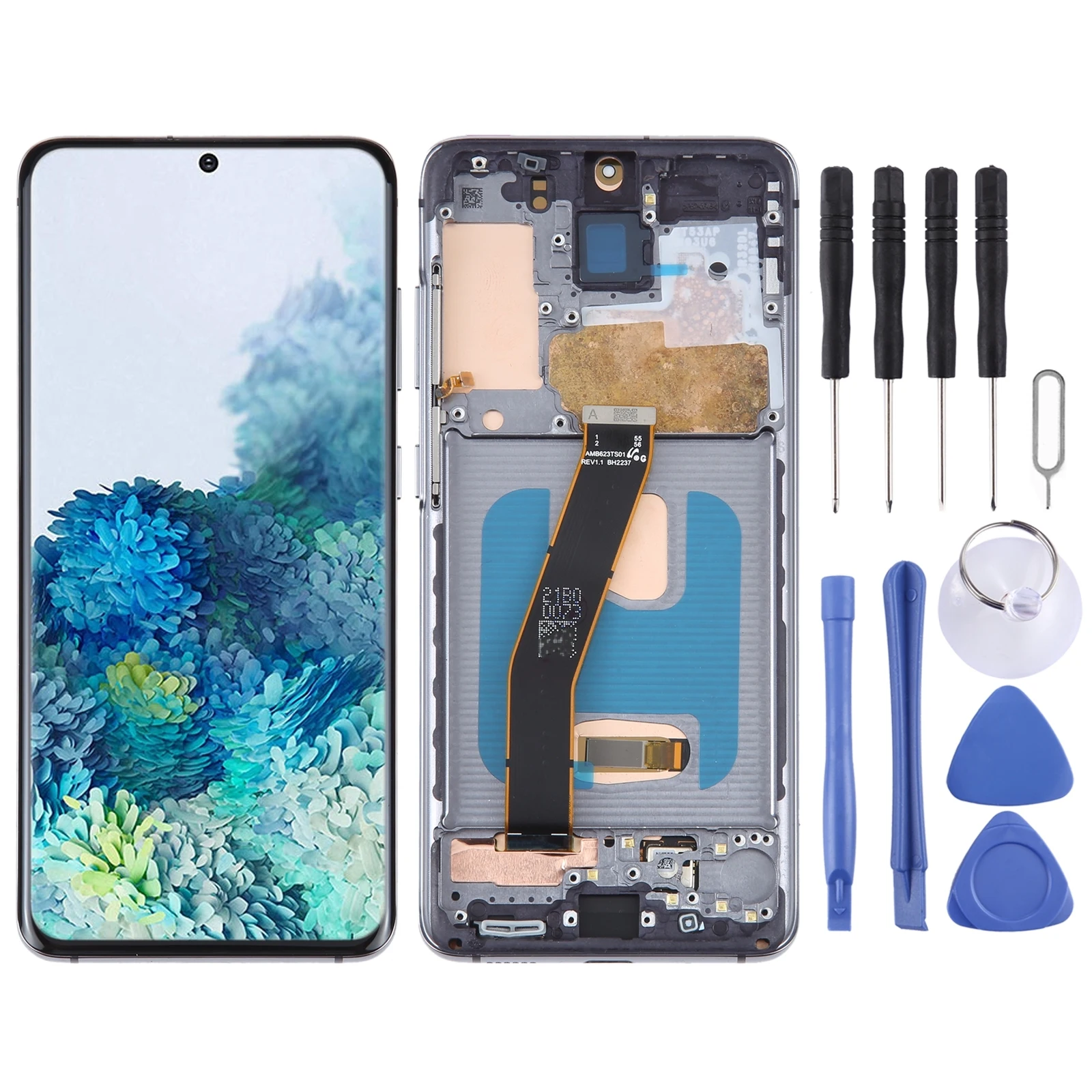 

OLED Material LCD Screen for Samsung Galaxy S20 SM-G980 Digitizer Full Assembly With Frame