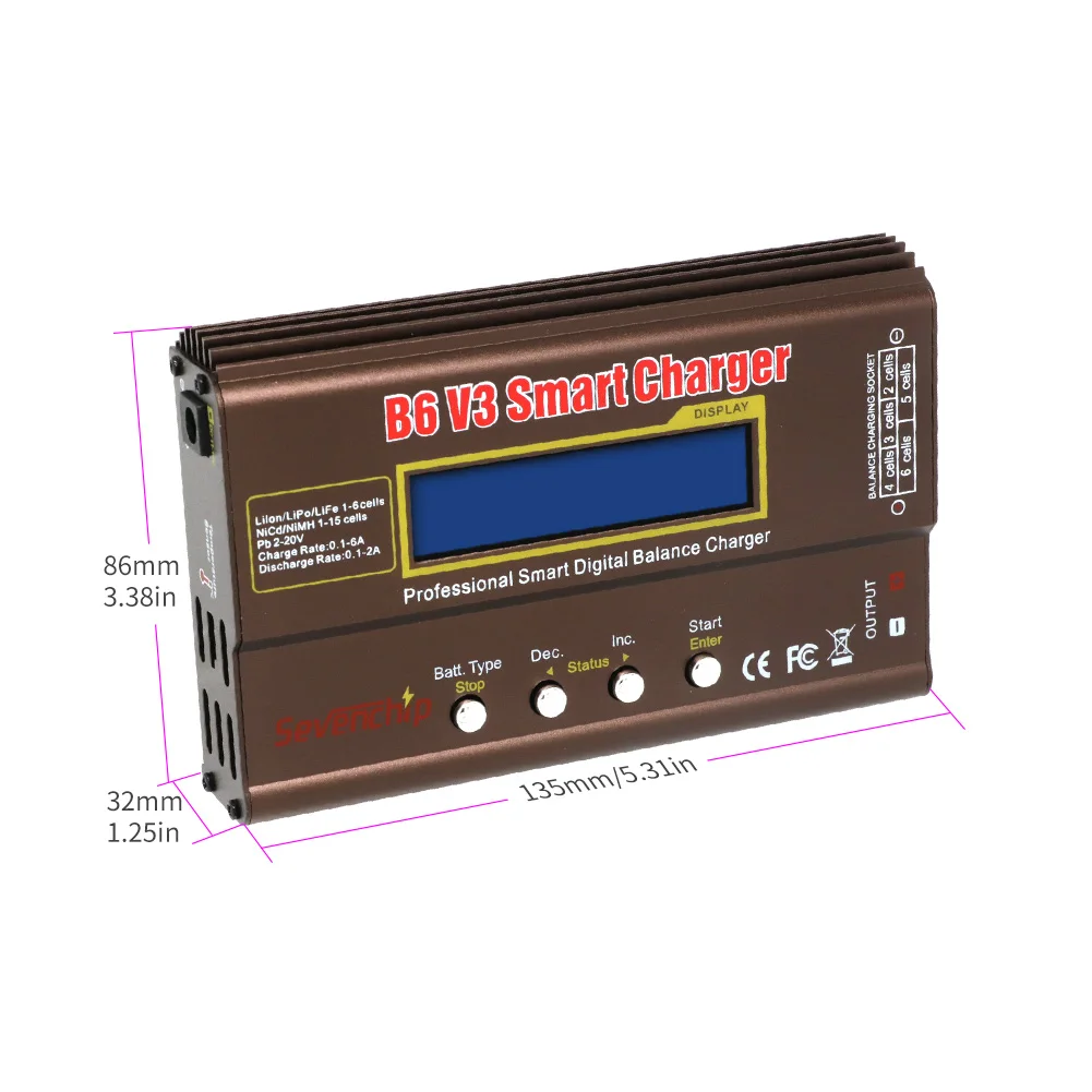[Only charger] iMAX B6 V3 80W 6A Battery Charger LiHv Lipo NiMh Li ion Ni Cd Digital RC Charger Lipro Balance Charger Discharger 12V 5A Adapter 