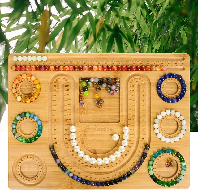 NEW Beading Board Bamboo Combo Bead Board Tray Design Craft Bead Tweezers  for DIY Bracelet Necklace Jewelry Making Accessories - AliExpress