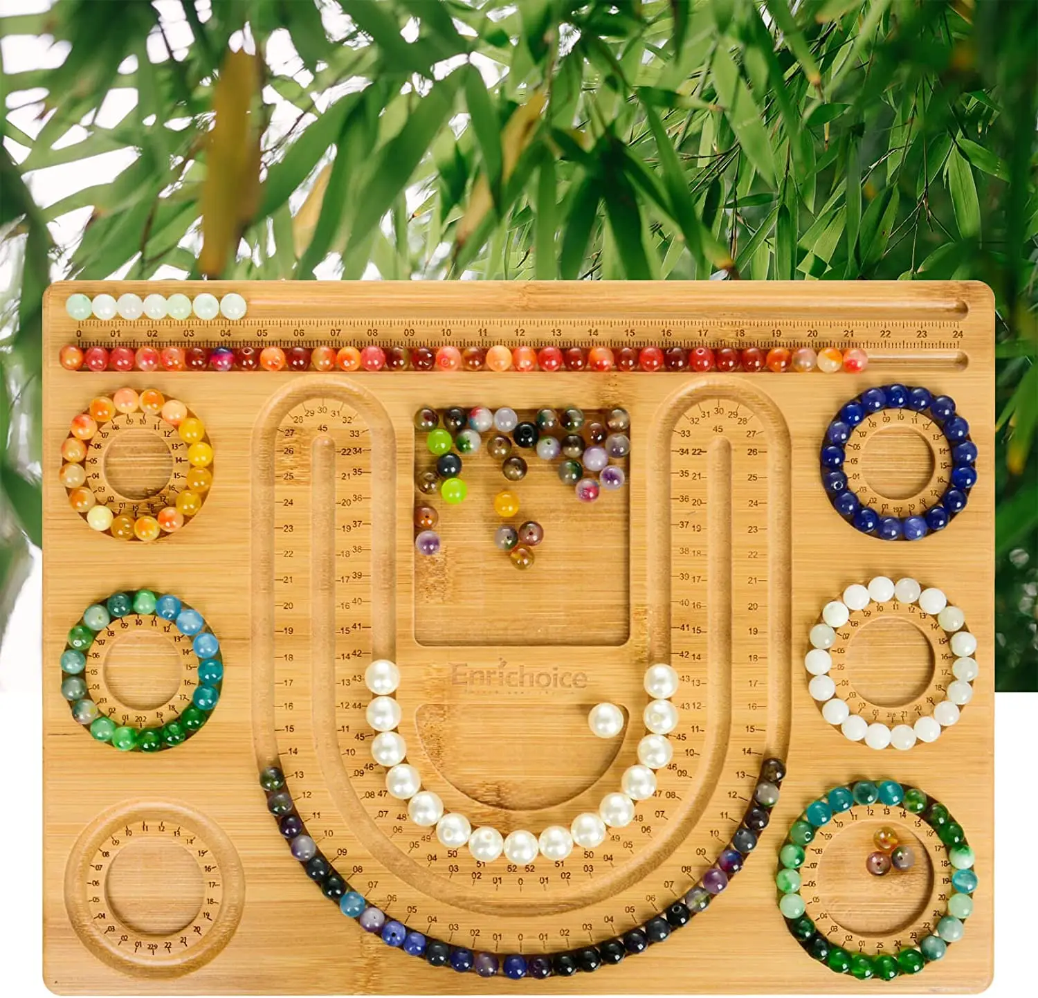 Jewelry Necklaces Beading Mats Trays Wood Bead Board for Jewelry Making  Beading Tray DIY Craft Tool Bead Wood Rosary Board - AliExpress