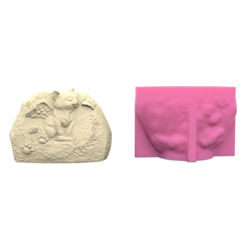 Innovative Silicone Moulds Flower Vase Molds Cats Flexible Ornament Molds Unique Flowerpot Moulds for Crafting