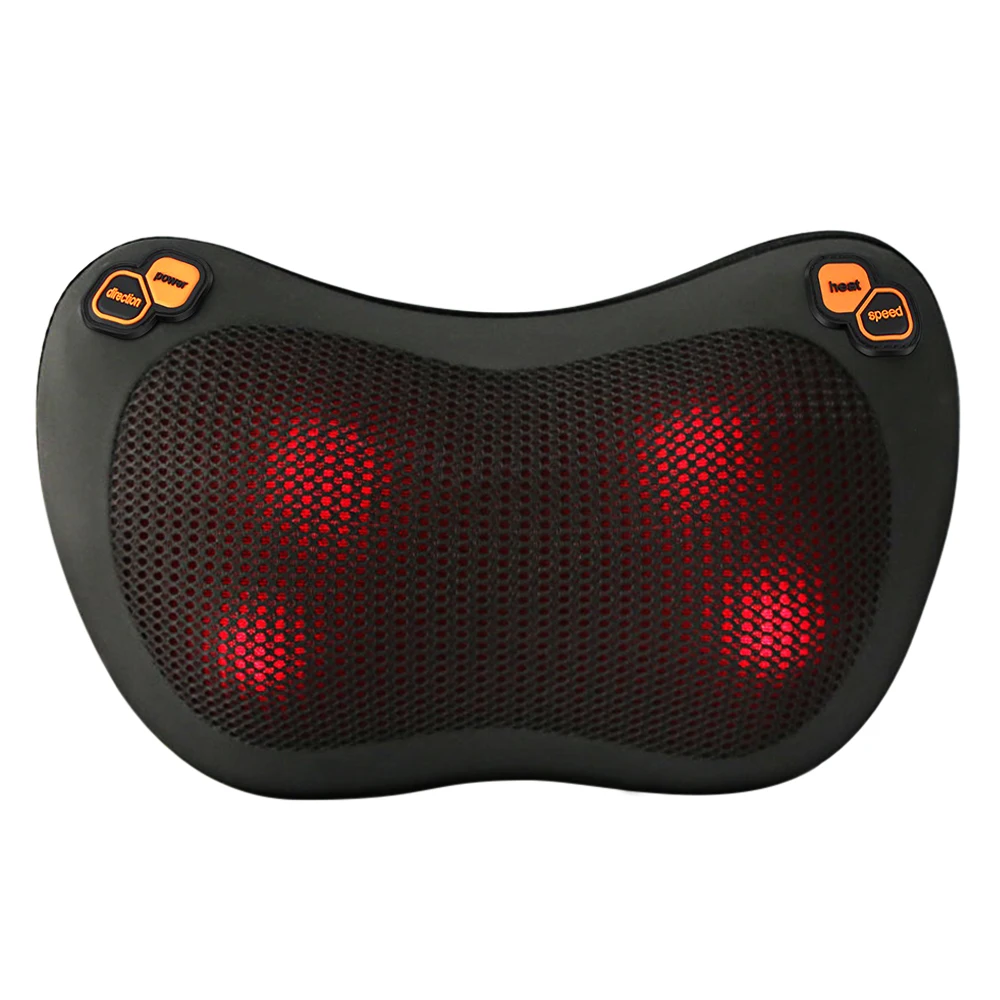 wholesale travel electric pillow massager 2022 u shaped car home lumber cervical kneading shiatsu neck massage pillow with heat