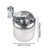40mm Herb Grinder 4 Sections Portable Spice Grinder Multifunctional Zinc Alloy Shredder Kitchen Gadget Hand Tools Crushers 6