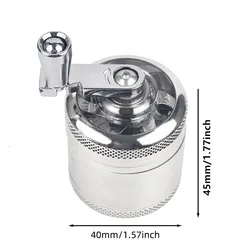 Compact Zinc Alloy Herb and Spice Grinder with 4 Sections - Multifunctional Kitchen Shredder and Crusher Tool (1pcs)