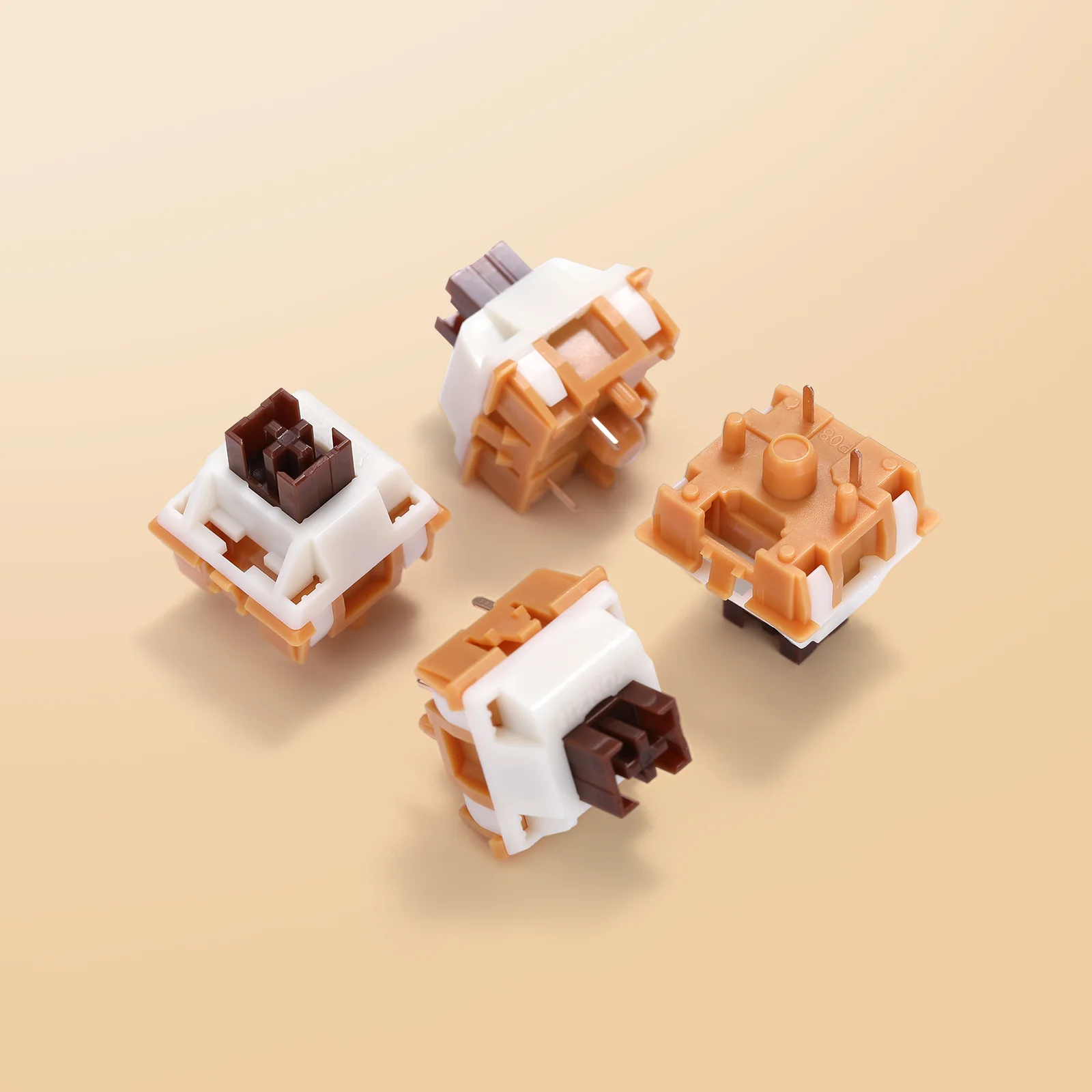 YUNZII Caramel Coffee V2 Silent Switch, Pre-Lubed 5-Pin Mute