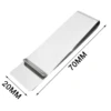 1Pcs Stainless Steel Money Clip Fashion Simple Silver Creative Banknote Clip Belt Clip Personality Bookmark Metal Ticket Folder 5
