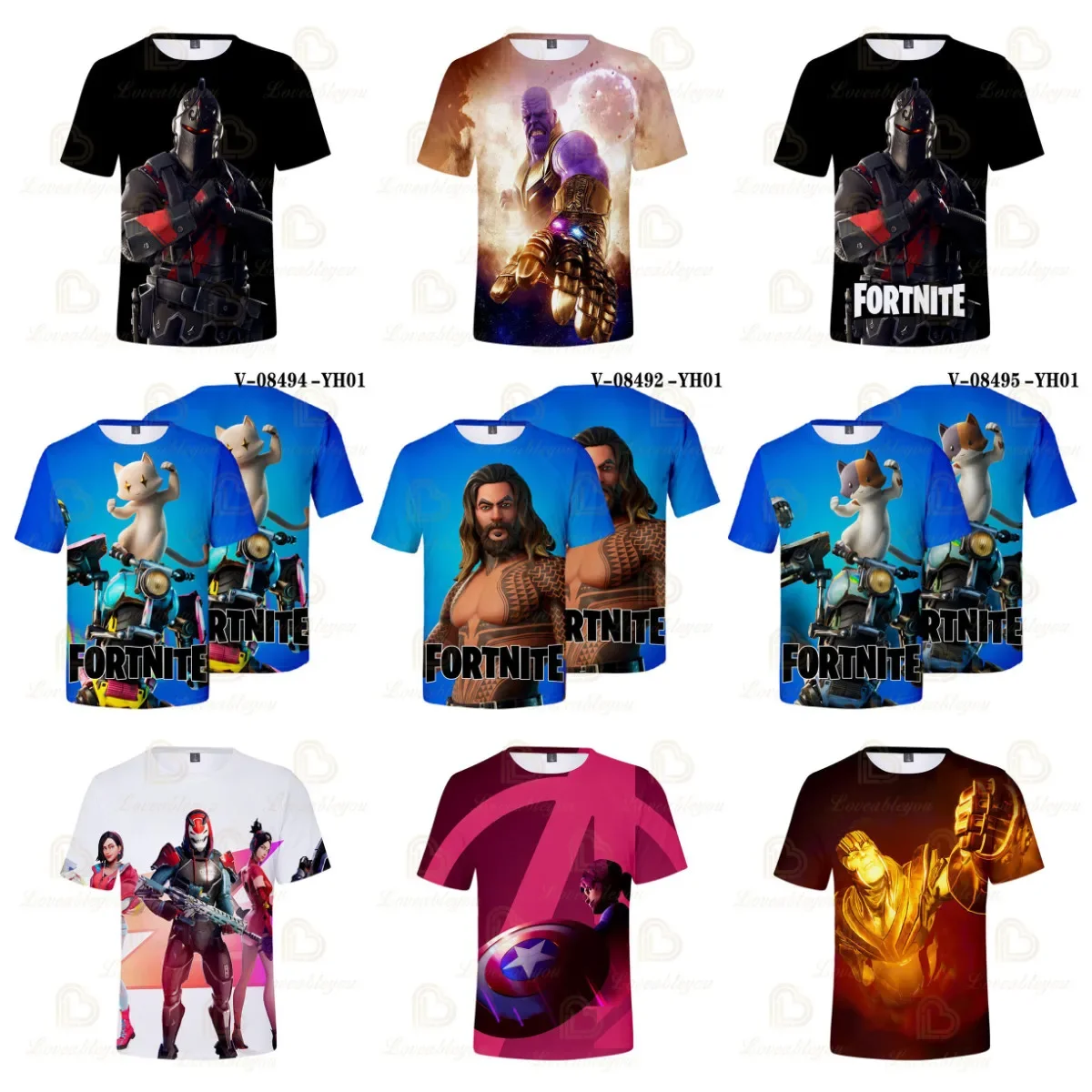 Fortnite Battle Royal Victory Men Women Kids T-shirt Hero Game 3D Print Tshirt Tops Boys Girls Cartoon Tops Baby Clothes