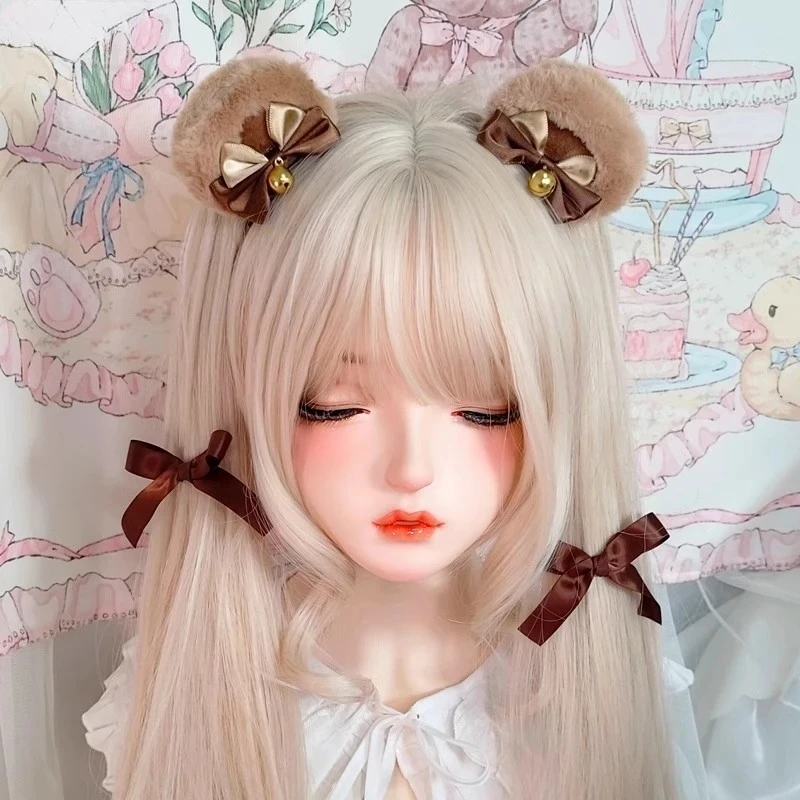 Tier Ohr Haarnadeln Mode Kreative Haar Zubehör Doppel Bowknot Glocke Bär Ohr Clips Lolita Kawaii Cosplay Haarspange Dekor