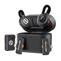 Hollyland LARK M2S Wireless Microphone for iPhone Camera Android PC Noise Cancellation Microphone for Photography Vlog Interview