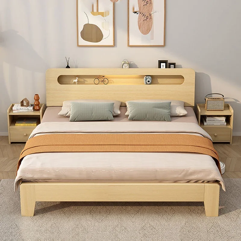 Divider Luxury Double Bed Hight Queen Modern Adjustable Drawer Full Size Children Beds Support Colchoneta Japanese Furniture