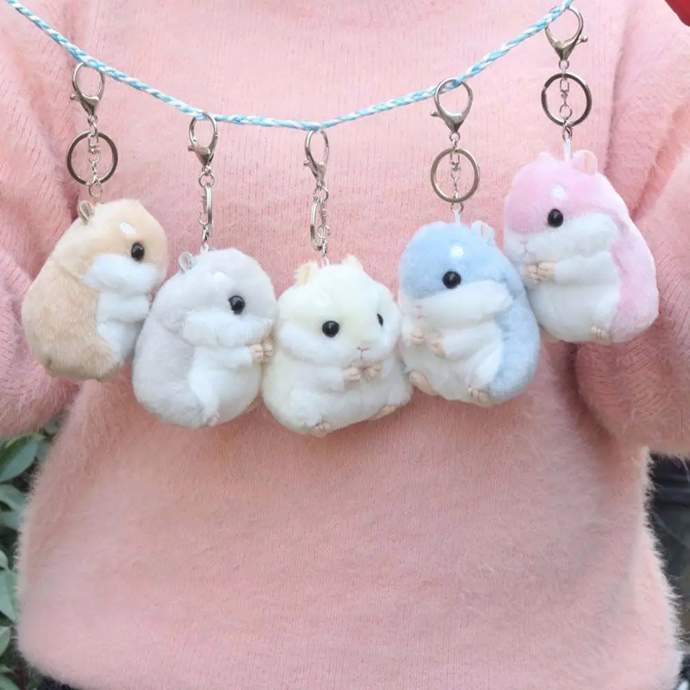 

Cute 10cm Key Ring Hamster Bag Pendant Ornament Plush Keychain Animal Plush Toy Stuffed Toys Plush Dolls