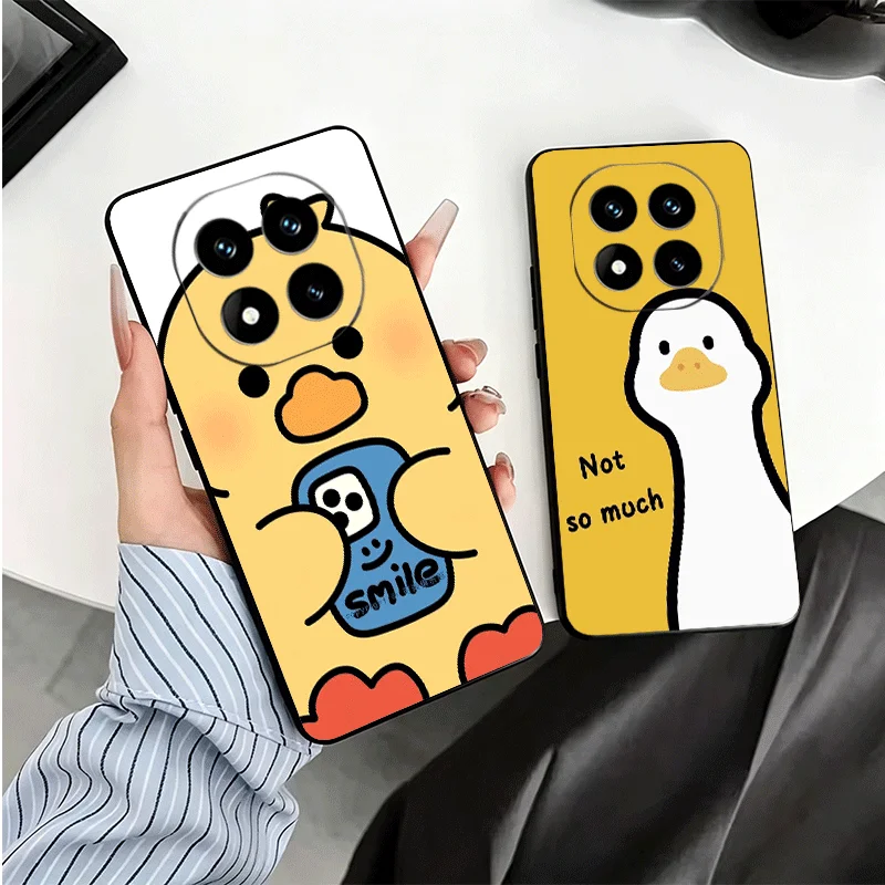 Cartoon Cute Duck Soft Black Phone Case Cover