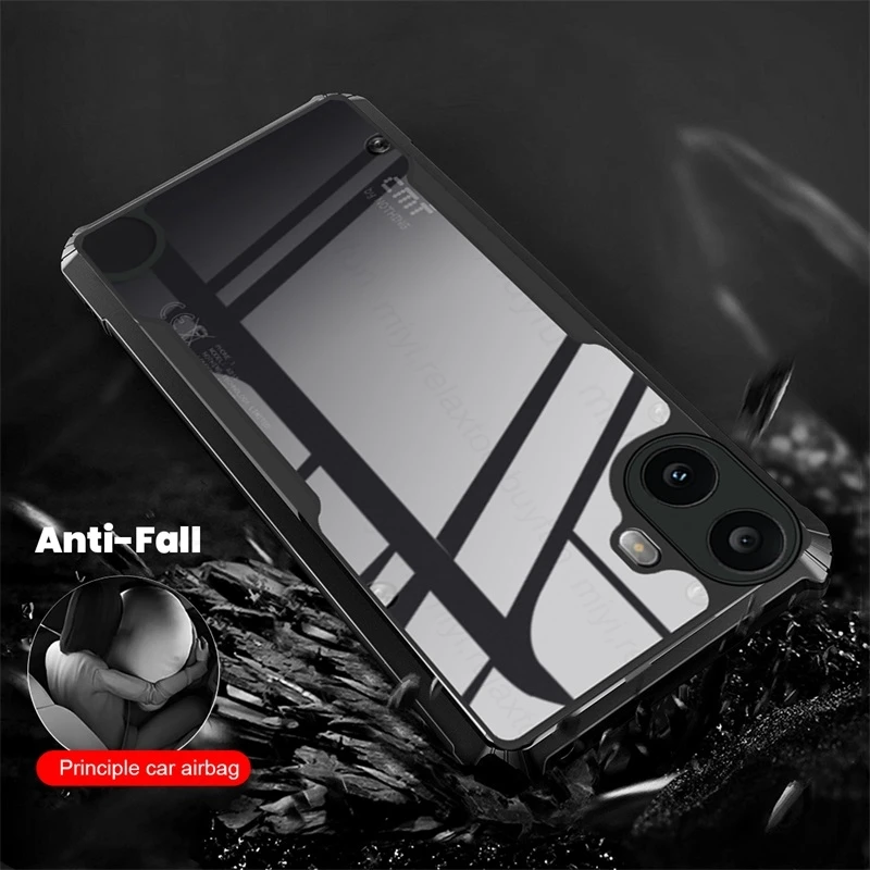 Phone Case Camera Lens Protector Case Camera Protector Case Phone Protector Cover Plastic Casing Camera Lens Case For Nothing CMF Phone 1 5G Case Airbag Anti-knock Camera Protective Cover Clear Acrylic Shell