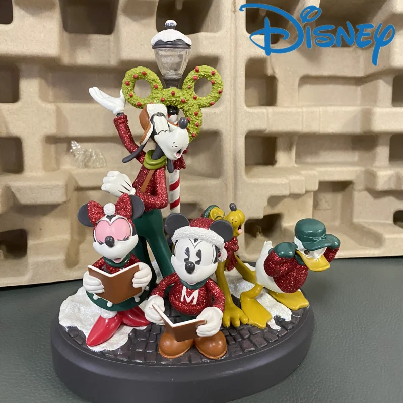 

Original 2022 Shanghai Disney Cartoon Mickey Minnie Donald Duck Christmas Ornaments Figurine Gifts Collection Girlfriend Gifts