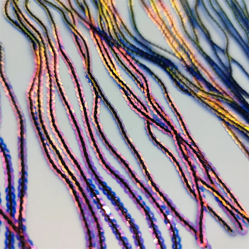 16-17cm Sagging Sequin Tassel Lace Trim Ribbon Colorful Fringe DIY Handmade Dance Performance Clothing Decoration Material