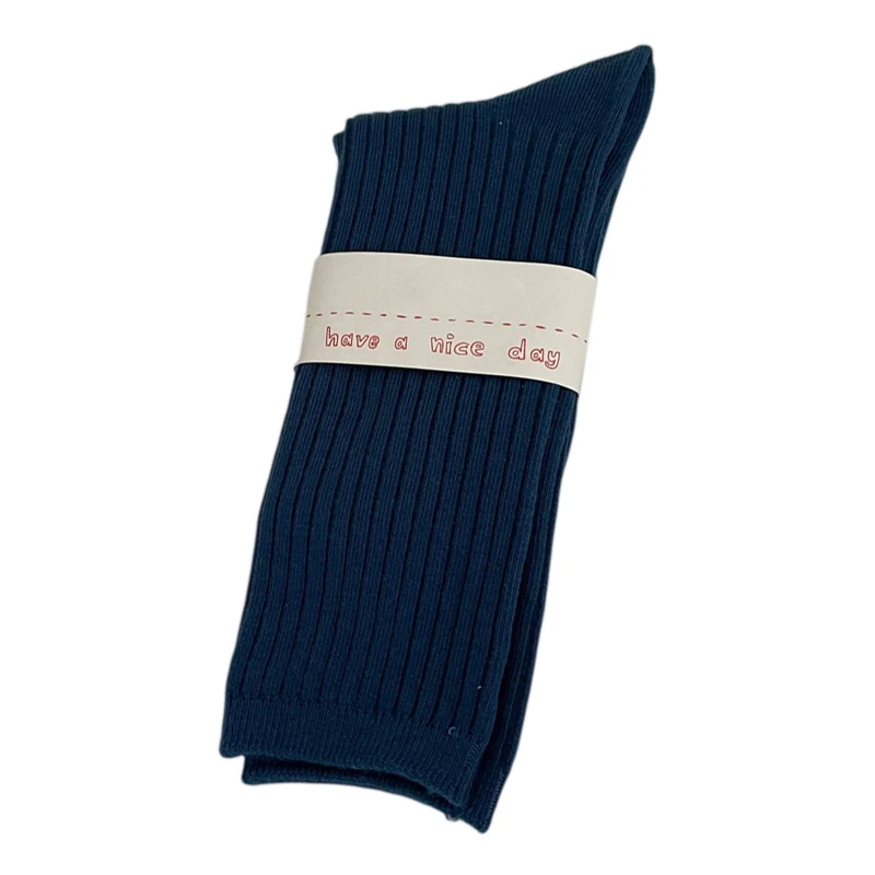 Women Socks Long Fashion Cotton Breathable Autumn Winter Solid Color Sports Socks Girls Casual Simple Retro Plain Comfortable