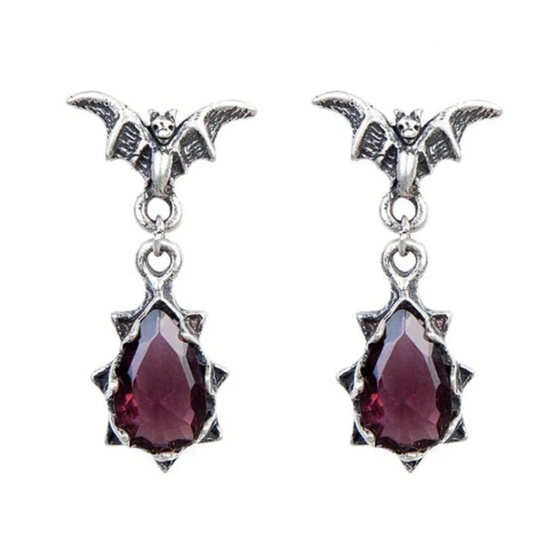 

Минималистичные модные универсальные серьги в готическом стиле, темные ночные серьги с летучей мышью, тренд 2022, панк-рок, для