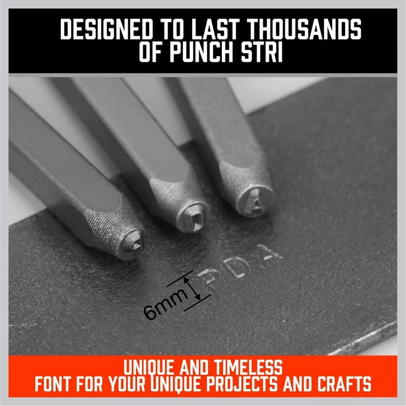 3Mm Number & Capital Letter Stamp Set (A-Z & 0-9) Punch Perfect For Imprinting Metal Plastic Wood Leather 36-Piece