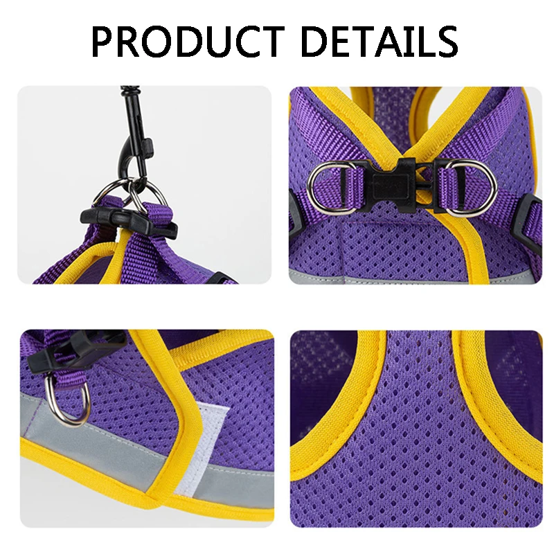 Puppy Dog Harness Leash Rope Set Breathable Summer Mesh Dogs Harness Vest Reflective Pet Cat Chest Straps Chihuahua Yorkies pet harness leash set pet harness set pet leash set