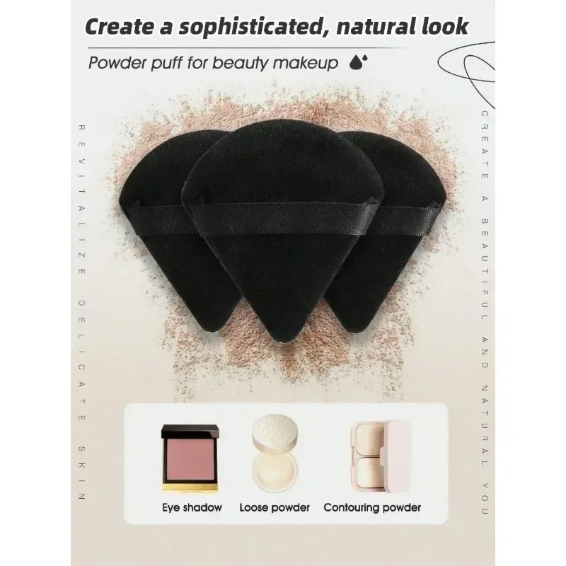 Black Makeup Sponges Set Face Cosmetic Puff Makeup Tool Large Beauty Eggs Puff Mini Beauty Egg Thumb Puff Korean Make up Blender 6