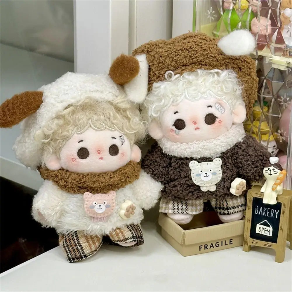 Puppy Bear Hat 10cm Cotton Doll Clothes Stuffed Doll Pant T-shirt Suit Doll Costume Suit Outfit Clothing Wearable