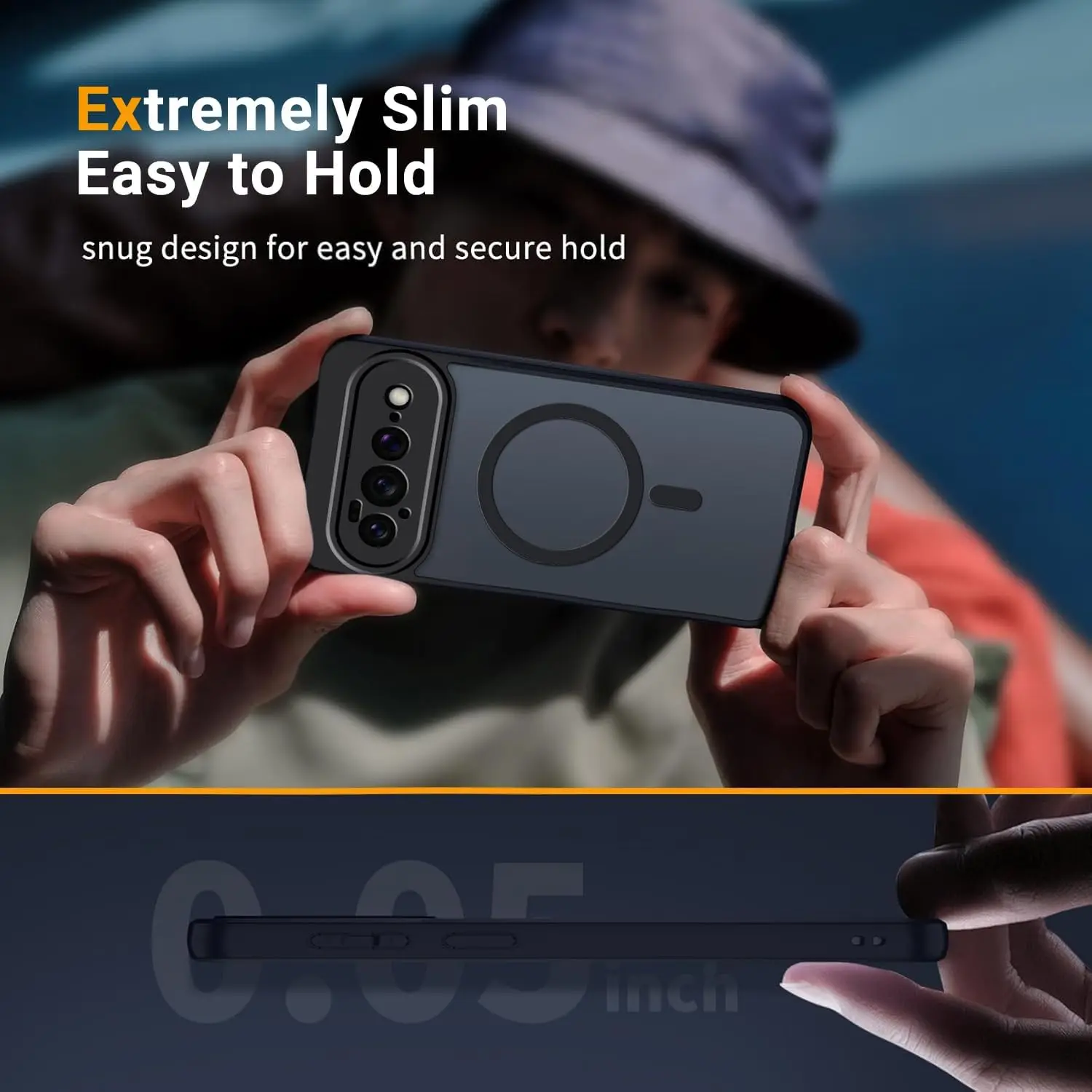 Translucent Magnetic Wireless Charging Case with Matte Finish